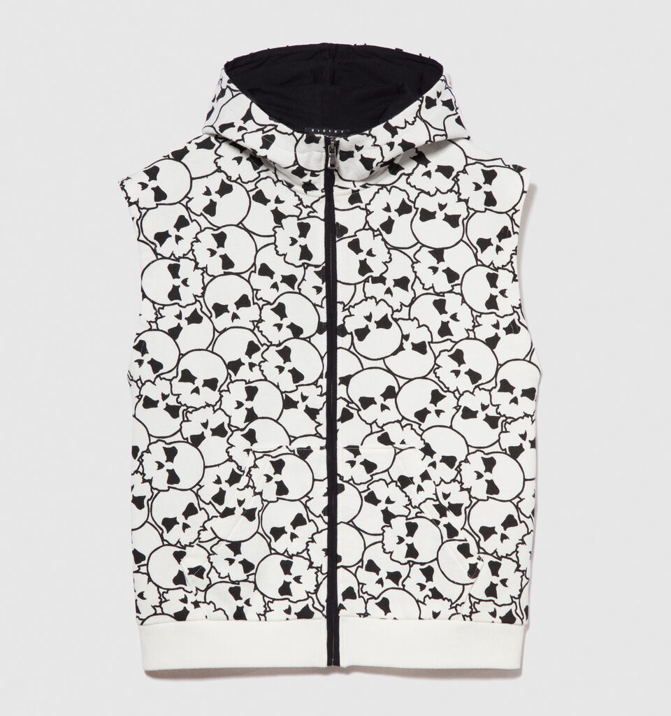 Sleeveless printed sweatshirt - boys' knitwear - White | Sisley Young image number 1